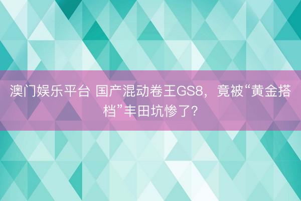 澳门娱乐平台 国产混动卷王GS8，竟被“黄金搭档”丰田坑惨了？