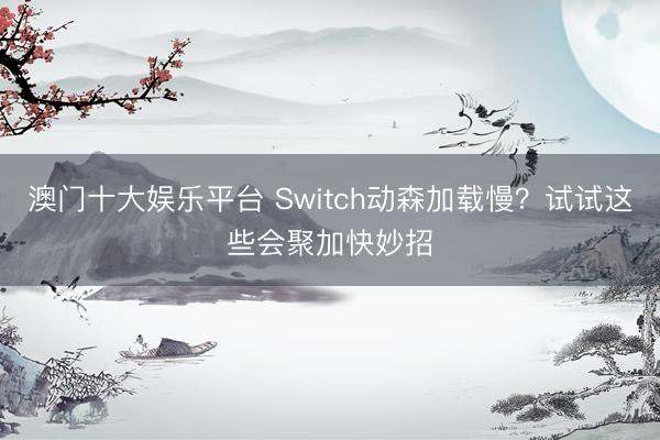 澳门十大娱乐平台 Switch动森加载慢?试试这些会聚加快妙招