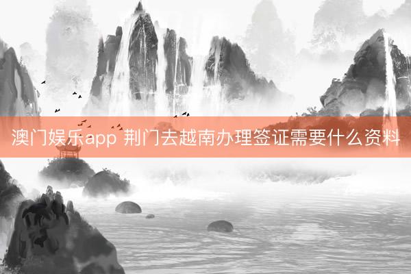 澳门娱乐app 荆门去越南办理签证需要什么资料