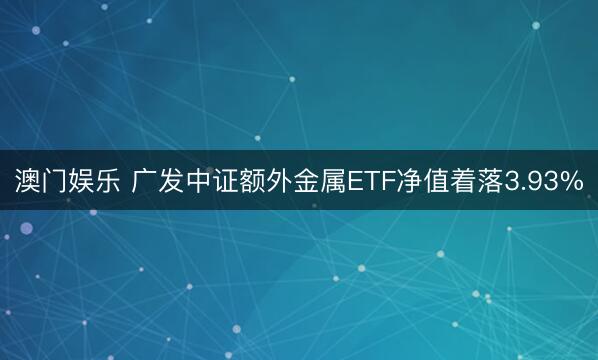 澳门娱乐 广发中证额外金属ETF净值着落3.93%