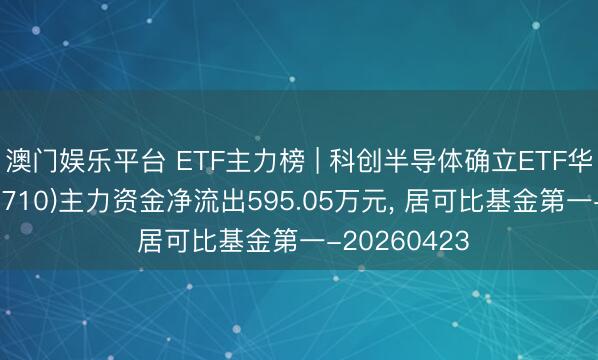 澳门娱乐平台 ETF主力榜 | 科创半导体确立ETF华泰柏瑞(588710)主力资金净流出595.05万元， 居可比基金第一-20260423