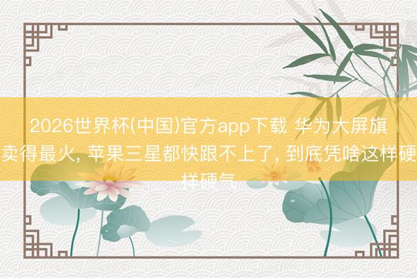 2026世界杯(中国)官方app下载 华为大屏旗舰卖得最火， 苹果三星都快跟不上了， 到底凭啥这样硬气