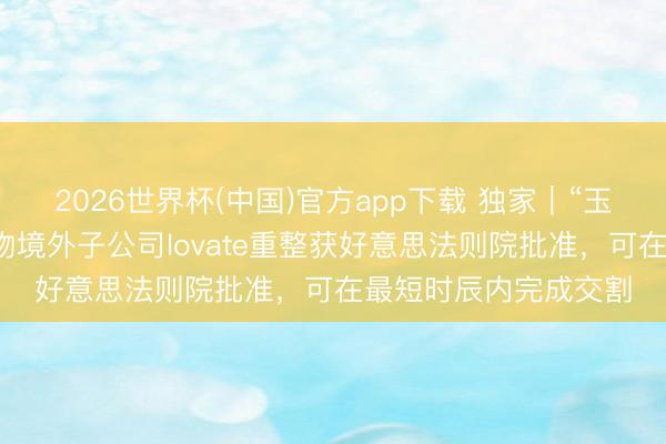 2026世界杯(中国)官方app下载 独家|“玉米油第一股”西王食物境外子公司lovate重整获好意思法则院批准,可在最短时辰内完成交割