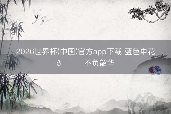 2026世界杯(中国)官方app下载 蓝色申花💙不负韶华