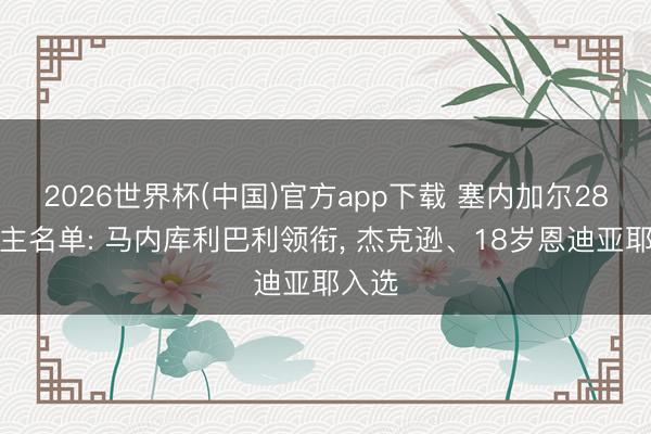 2026世界杯(中国)官方app下载 塞内加尔28东谈主名单: 马内库利巴利领衔， 杰克逊、18岁恩迪亚耶入选