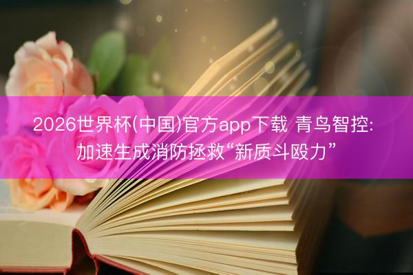 2026世界杯(中国)官方app下载 青鸟智控: 加速生成消防拯救“新质斗殴力”