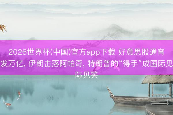 2026世界杯(中国)官方app下载 好意思股通宵挥发万亿， 伊朗击落阿帕奇， 特朗普的“得手”成国际见笑