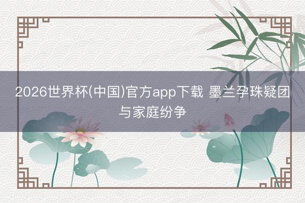 2026世界杯(中国)官方app下载 墨兰孕珠疑团与家庭纷争